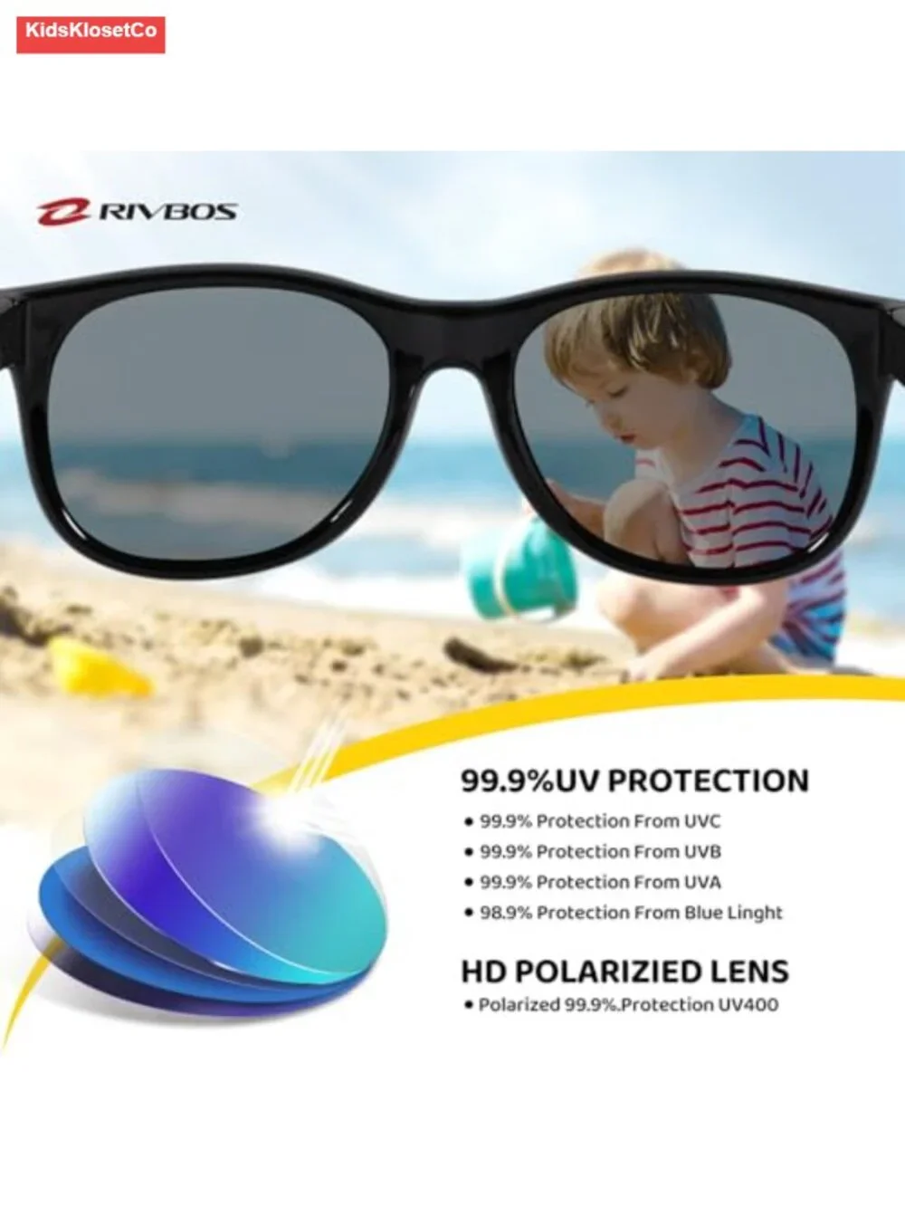 Polarized UV Protection Kids Sunglasses with Strap